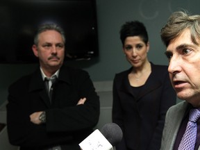 Files: The owners of Central Park Athletics James and Leigh Ann King listen as Rowan Faludi from urbanMetrics answers questions at city hall in Windsor on Monday, January 13, 2013.                         (TYLER BROWNBRIDGE/The Windsor Star)