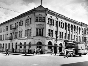 The Royal Bank of Canada at the corner of Ouellette Avenue and Pitt Street is pictured on May 25, 1946.  The main branch of the Royal Bank of Canada in Windsor, erected in 1887, stood where the Beeman House was once located. (Star Staff Photo)