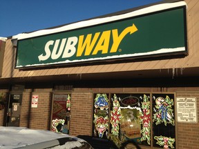 Windsor police are investigating a robbery at a Subway restaurant in the 4600 block of Wyandotte Street East in Windsor. (Twitpic: Nick Brancaccio/The Windsor Star)