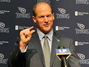 Newly hired head coach Ken Whisenhunt of the Tennessee Titans addresses the media January 14, 2014 in Nashville. (Frederick Breedon/Getty Images)
