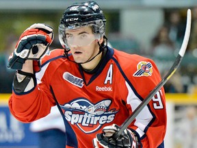 Windsor's Brady Vail scored a goal in the Spitfires' 4-2 loss to the Frontenacs Sunday in Kingston. (Terry Wilson/OHL Images)