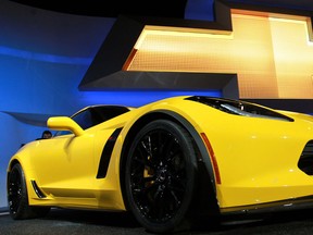 The 2015 Chevy Corvette Z06 is on display at the North American International Auto Show at Cobo Hall in Detroit, MI, Monday, Jan. 13, 2014.  (DAX MELMER/The Windsor Star)