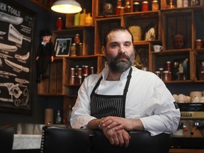 Chef David Dimoglou, shown in The Willistead restaurant in Windsor, worked for 12 years in Toronto before returning to Windsor to open The Willistead. (TYLER BROWNBRIDGE / The Windsor Star)