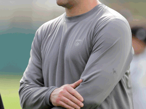 New Orleans Saints quarterbacks coach Joe Lombardi watches practice in Miami. (AP Photo/Mark Humphrey, File)