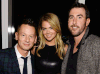 GQ editor-in-chief Jim Nelson, from left, model Kate Upton, and Tigers pitcher Justin Verlander attend the GQ Super Bowl Party in New York. (Photo by Dimitrios Kambouris/Getty Images for GQ)