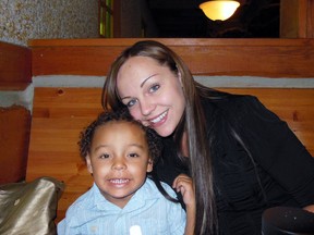 Justine Davis and her three-year-old son Cameron. Davis is in hospital in Cuba after a vehicular accident that killed her son. She fears she will not be allowed to leave Cuba to go to his funeral in Toronto. (Courtesy of the Cameron Davis Foundation)