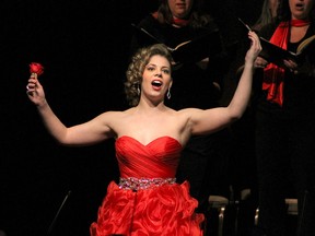 Marjorie Maltais performs with the Windsor Symphony Orchestra in Carmen in Concert at the Capitol Theatre on Saturday, February 15, 2014. (REBECCA WRIGHT/ The Windsor Star)