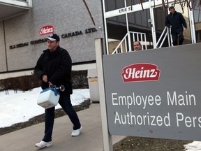 H. J. Heinz workers leave the Leamington plant following their shift February 27, 2014. (NICK BRANCACCIO/The Windsor Star)