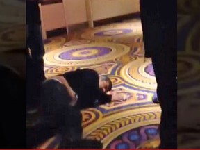 A photo published on TMZ allegdly showing George Lopez on the floor at Caesars Windsor, where he was arrested for public intoxication.