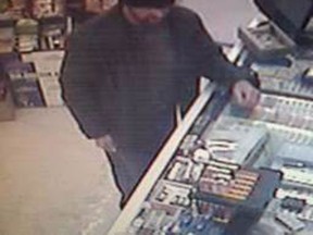 Chatham-Kent OPP are looking for a lone male which entered a Subway store on Queen Street in Chatham on Saturday evening, Feb. 8, 2014. (Handout)