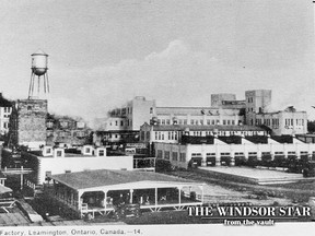 The view of the greatly-expanded H.J. Heinz plant after the boom of the 1920s is pictured in this file photo. The company borrowed from the town of Leamington with guarantees to provide jobs and market for local produce, and it continues to repay tenfold. Strikes and worker disputes have been minimal. (FILES/The Windsor Star)