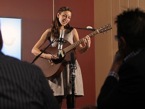 Crissi Cochrane performs in the Windsor Star News Cafe in Windsor on Tuesday, February 11, 2014.                                  (TYLER BROWNBRIDGE/The Windsor Star)