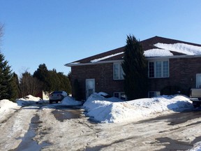 Fire crews responded to a kitchen fire on Sturgeon Meadows Lane in Leamington, Ont., on Feb. 19, 2014. One patient was taken to hospital for minor smoke inhalation. (Twitpic: Dylan Kristy/The Windsor Star)