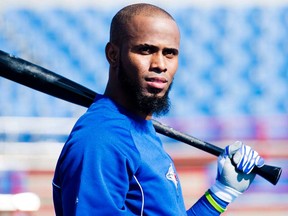 Toronto's Jose Reyes watches batting practice during spring training in Dunedin, Fla., last February. The Jays are scheduled for their first workout Feb 19. (THE CANADIAN PRESS/Nathan Denette)