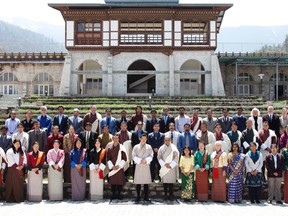 Julia Saurazas attended a barbecue with the king of Bhutan. (Photo supplied by Julia Saurazas)