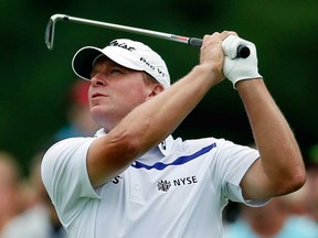 Steve Stricker tees off during last year's Deutsche Bank Championship in Norton, Mass. Stricker is likely to miss the Match Play Championship next week because his brother, Scott, is waiting for a liver transplant. (AP Photo/Michael Dwyer)