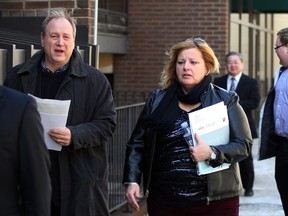 Larry Horwitz, left, takes MPP Lisa Thompson (Huron-Bruce) for a tour of downtown Windsor Monday March 10, 2014.  (NICK BRANCACCIO/The Windsor Star)