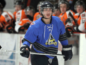 Amherstburg's Blake Rutckyj skates at the Essex Centre Sports Complex in Essex. (TYLER BROWNBRIDGE/The Windsor Star)