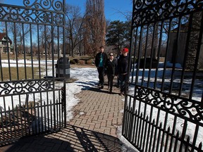 In this file photo, Walkerville High School students William MacLean, left, Alexandria Faubert, Jake Kribs and his brother John Kribs, behind, use paved paths at Willistead Park while on a break from classes Monday March 17, 2014. (NICK BRANCACCIO/The Windsor Star)