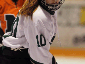 Belle River's Krystin Lawrence skates against Massey in girls hockey action at the Belle River Arena. (NICK BRANCACCIO/The Windsor Star)