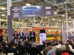 Sergio Marchionne at The Sterling Heights Assembly Plant on March 14, 2014. (TwitPic: Chrysler)