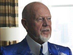 Hockey icon Don Cherry is shown, Tuesday, March 4, 2014, during a function at Caesars Windsor in Windsor, Ont. Cherry was a guest speaker at the Domino's Canada national convention. (DAN JANISSE/The Windsor Star)