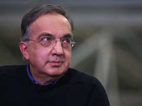 Sergio Marchionne, chairman and chief executive officer, Chrysler Group LLC, speaks at the Sterling Heights Assembly Plant production celebration event, Friday, March 14, 2014. (DAX MELMER/The Windsor Star)