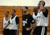 Windsor’s Stefan Bonneau, from left, Darren Duncan, R.J. Wells, Quinnel Brown and George Goode take a break at practice at the Rose City Islamic Centre. (NICK BRANCACCIO/The Windsor Star)