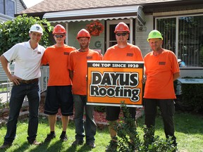 Dayus Roofing's crew is searching for a person or family down on their luck to give a new roof (Photo supplied by Greg Wiklanski of Dayus Roofing.)