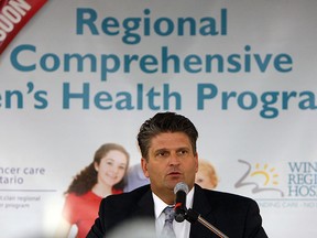 David Musyj, CEO, Windsor Regional Hospital, speaks at a press conference at Windsor Regional Hospital in Windsor on Friday, March 7, 2014. A new men's health program was announced which will mean earlier detection and shorter wait times for prostate cancer treatment.                     (TYLER BROWNBRIDGE/The Windsor Star)