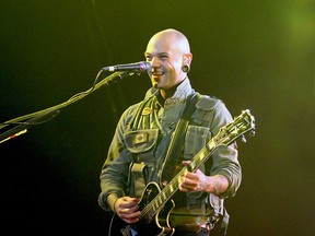 Hedley lead guitarist Dave Rosin performs at the WFCU Centre on Saturday, March 1, 2014. (REBECCA WRIGHT/ The Windsor Star)