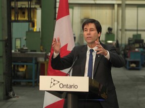 Minister of Economic Development, Trade and Employment Eric Hoskins. (JASON KRYK/ The Windsor Star)