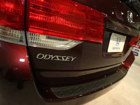 A 2010 Honda Odyssey minivan is shown at the International Auto Show  Jan. 16, 2010 in Detroit. (DAN JANISSE/The Windsor Star)