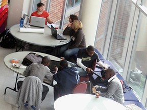 Students at the U of W's CAW Student Centre in a 2008 file photo. (Tyler Brownbridge / The Windsor Star)
