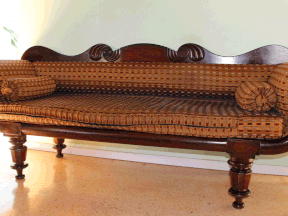 1840s scroll-end sofa: $1,500