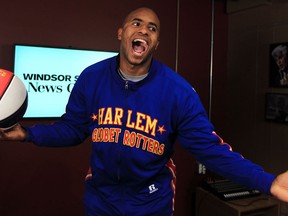 Harlem Globetrotter Dizzy  Grant performs Tuesday at the News Cafe. (NICK BRANCACCIO/The Windsor Star)