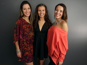 Local Miss Universe Canada contestants, from left, Aliyah Lynk, 19, Patricia Poczekaj, 21, and Katrina Kryza, 21, pose in the Windsor Star studio, Friday, April 11, 2014. The Miss Universe Canada - Western Ontario Region Pageant takes place April 26 at Capitol Theatre. (DAX MELMER/The Windsor Star)