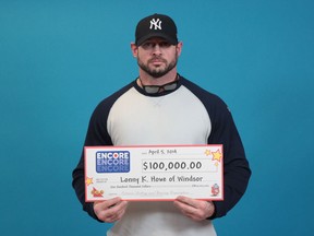 Lonny K. Howe of Windsor won $100K on the ENCORE of the March 21, Lotto Max draw.