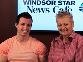 Former Olympic gymnast for Romania, Robert Stanescu, qualified for Canadian Nationals, speaks with The Star's Mary Caton in News Cafe, Monday April 21, 2014.  (NICK BRANCACCIO/The Windsor Star)