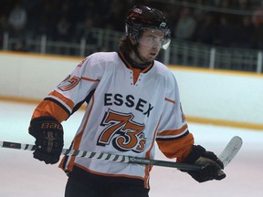 Essex's Daniel McIntyre skates against the Belle River Canadiens. (DAX MELMER/The Windsor Star)