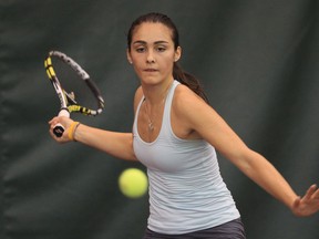Windsor's Teona Velehorschi practises  at Parkside Tennis Club. (JASON KRYK/The Windsor Star)