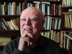 Author Alistair MacLeod at his University of Windsor office in January 2014. MacLeod died in April 2014 in Windsor. He will  be honoured at a special event at BookFest Windsor this month. (JASON KRYK/The Windsor Star)
