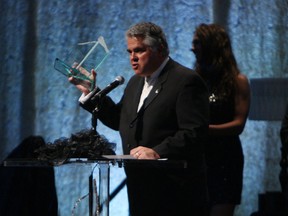 Professional of the Year Award winner Peter Hrastovec speaks during the Business Excellence Awards at Caesars Windsor on Wednesday, April 23, 2014.                     (TYLER BROWNBRIDGE/The Windsor Star)