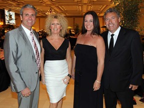 Scott Springer, Beth Springer, Sherri Gouin and Brad Gouin (left to right) attend the Big Night Gala at the Ciociaro Club in Windsor on Friday, April 25, 2014. (TYLER BROWNBRIDGE/The Windsor Star)