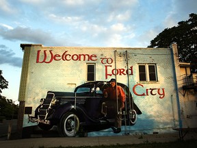 A mural on the side of a building on Drouillard Road. (Windsor Star files)