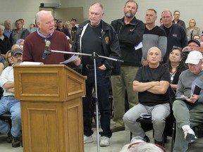 Taxpayers at a meeting in Amherstburg on April 8, 2014.