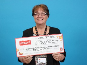 Joanne Moscatello of Amherstburg at the OLG Prize Centre in Toronto on April 17, 2014. (Handout / The Windsor Star)