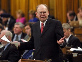 Deputy Prime Minister Herb Gray responds in the House of Commons during Question Period in Ottawa, Monday, April 23, 2001. (Canadian Press files)