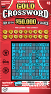 A Quest for Gold Crossword scratch ticket.