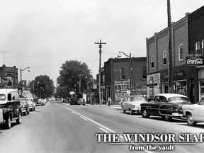 Wheatley's thriving business district is pictured on July 18, 1953. The centre of the photo  is the "Four Corners," one line of which is made by Highway No. 3, the other by the Kent-Essex county line. Business comes to the town from a surrounding farm area, where cash crops and general farming provide prosperity. (Files/The Windsor Star)